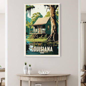 Bayous Canvas Art Clock Canvas