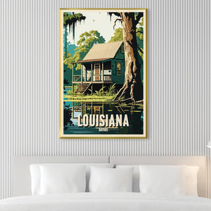 Bayous Canvas Art Clock Canvas