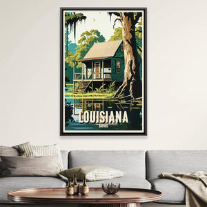 Bayous Canvas Art Clock Canvas