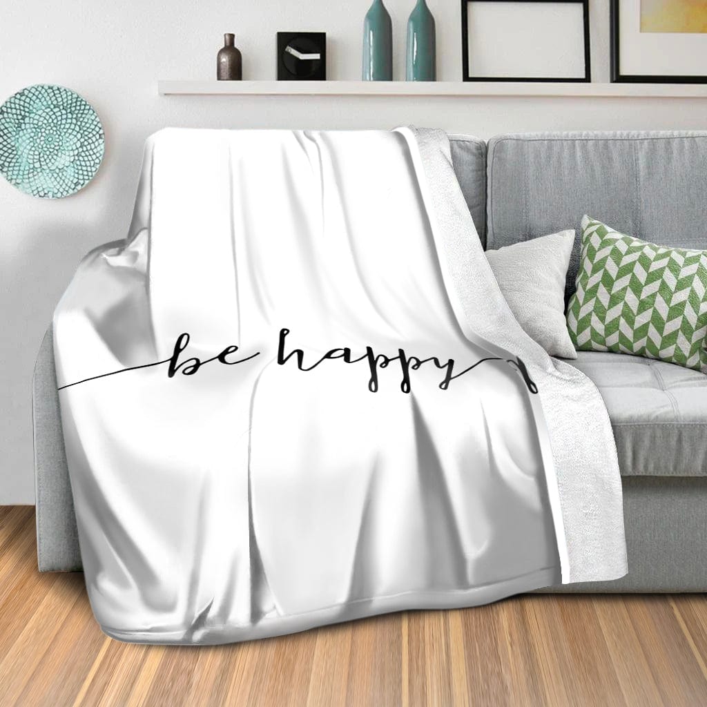 Be Happy Dream Home Bundle Bundle 2 Cushions & 1 Blanket Clock Canvas