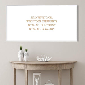Be Intentional Canvas Art Clock Canvas