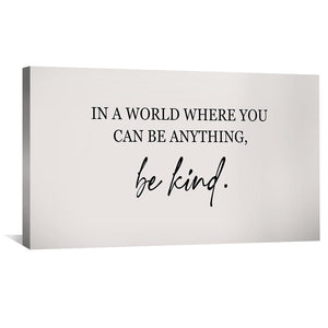 Be Kind Canvas Art Clock Canvas