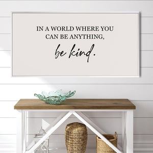 Be Kind Canvas Art Clock Canvas