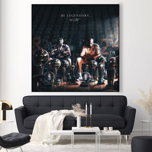 Be Legendary Easy Build Frame Art Easy Build Frame & Fabric Print / 24 x 24in Clock Canvas