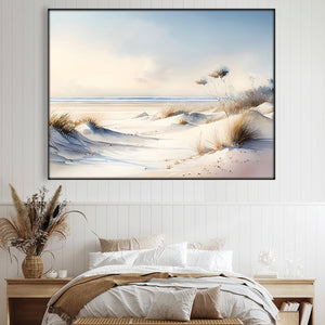 Beach Days Easy Build Frame Art Easy Build Frame & Fabric Print / 40 x 30in Clock Canvas