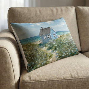 Beachside Haven Cushion Cushion 13 x 19in Clock Canvas