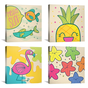 Beachy Cheer Canvas Art Clock Canvas