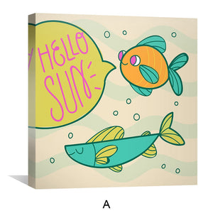 Beachy Cheer Canvas Art Clock Canvas