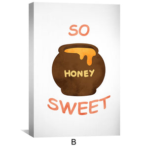 Bears and Bees Canvas Art B / 12 x 18in / Canvas Clock Canvas