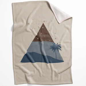Beige Tropics B Blanket Blanket 75 x 100cm Clock Canvas