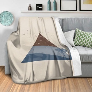 Beige Tropics B Blanket Blanket Clock Canvas