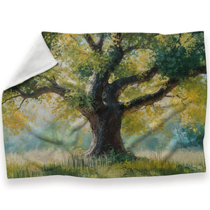 Beneath the Boughs Blanket Blanket 30 x 40in Clock Canvas