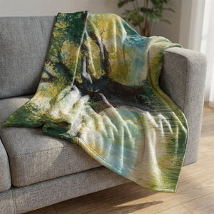 Beneath the Boughs Blanket Blanket Clock Canvas