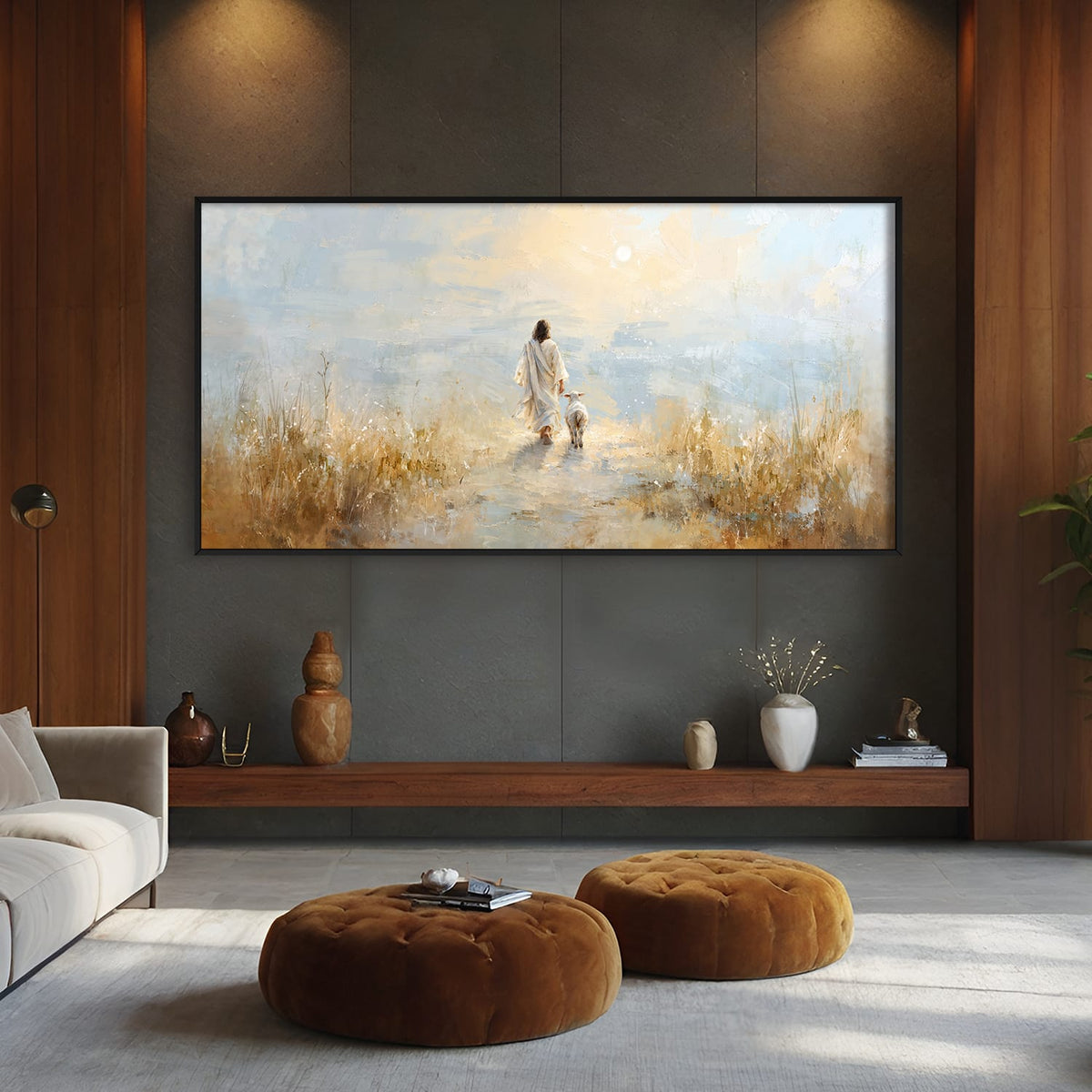 Beside the Good Shepherd Canvas Art Clock Canvas