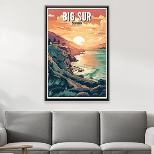 Big Sur Canvas Art Clock Canvas