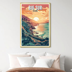 Big Sur Canvas Art Clock Canvas