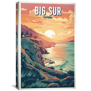 Big Sur Canvas Art Clock Canvas