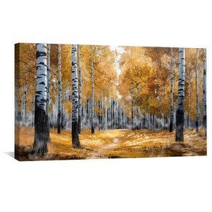Birch Ballet Canvas Art Clock Canvas