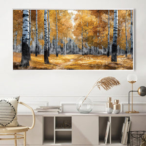 Birch Ballet Canvas Art Clock Canvas