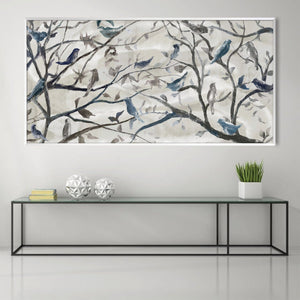 Birds And Branches Canvas Art Clock Canvas