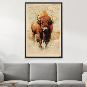 Bison Canvas Art Clock Canvas