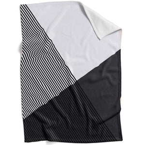 Black and White Triangles Blanket Blanket Clock Canvas