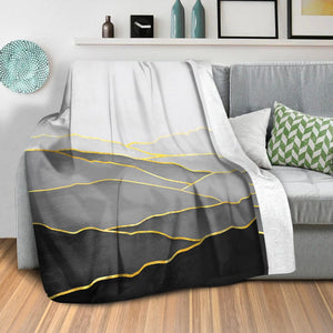 Black Hillside Blanket Blanket Clock Canvas