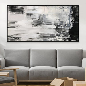 Blanc Layers Canvas Art Clock Canvas