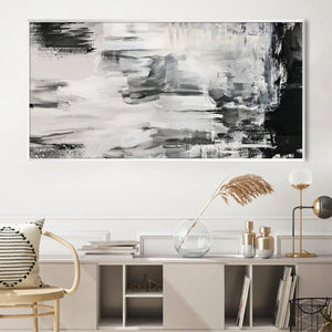 Blanc Layers Canvas Art Clock Canvas