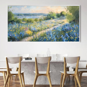 Blooming Vale Canvas Art Clock Canvas