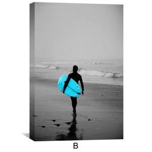 Blue Beaches Canvas Art Clock Canvas