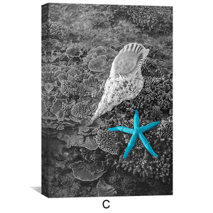 Blue Beaches Canvas Art Clock Canvas