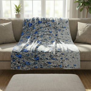 Blue Blossom Blanket Blanket Clock Canvas