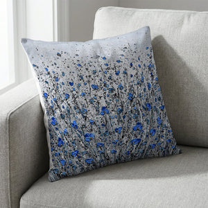 Blue Blossom Cushion Cushion Clock Canvas