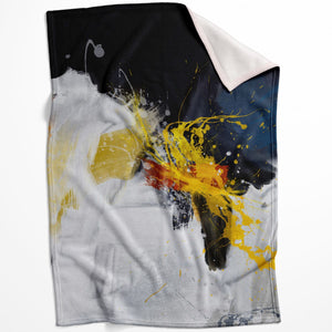 Blue Composition Blanket Blanket 75 x 100cm Clock Canvas