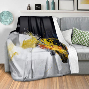 Blue Composition Blanket Blanket Clock Canvas