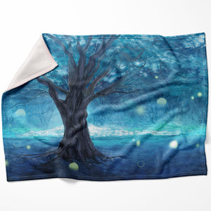 Blue Forest Blanket Blanket 75 x 100cm Clock Canvas