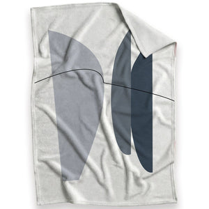 Blue Gray Abstract A Blanket Blanket 30 x 40in Clock Canvas