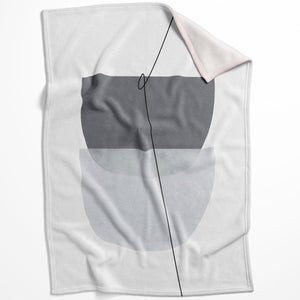 Blue Gray Abstract B Blanket Blanket 75 x 100cm Clock Canvas