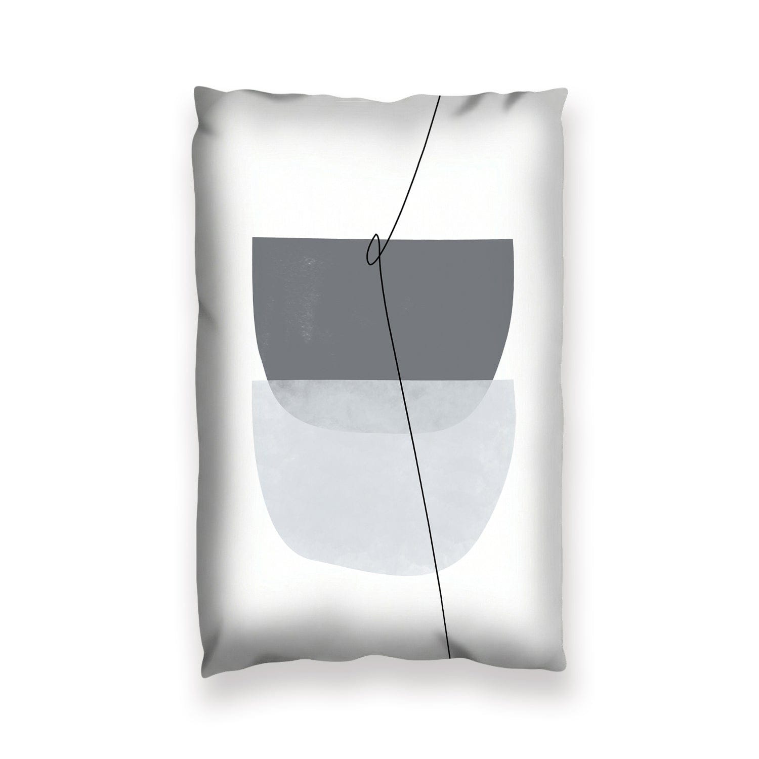 Blue Gray Abstract B Cushion Cushion 13 x 19in Clock Canvas
