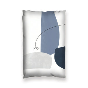 Blue Gray Abstract C Cushion Cushion 13 x 19in Clock Canvas