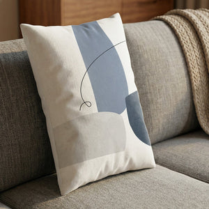 Blue Gray Abstract C Cushion Cushion 13 x 19in Clock Canvas