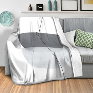 Blue Gray Abstract Dream Home Bundle Bundle 2 Cushions & 1 Blanket Clock Canvas