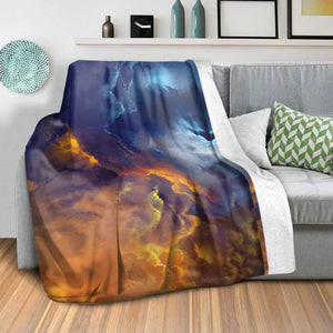 Blue Heaven Blanket Blanket Clock Canvas