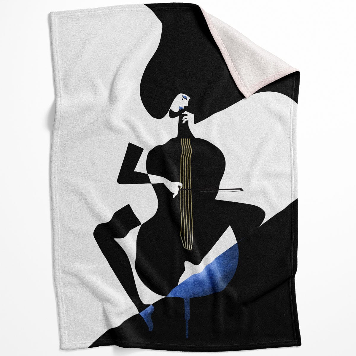 Blue Musician Blanket Blanket 75 x 100cm Clock Canvas