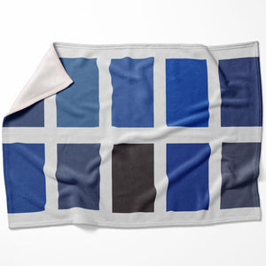 Blue Shades Blanket Blanket 75 x 100cm Clock Canvas
