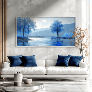 Blue Twilight Canvas Art Clock Canvas