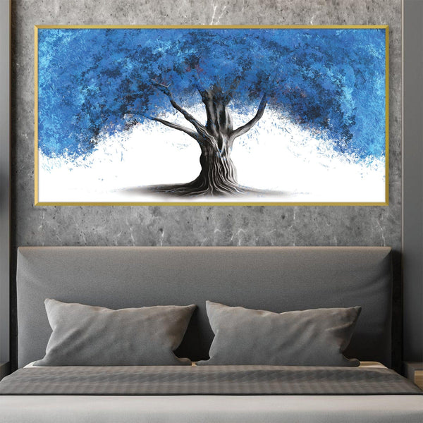 Blue Willow Canvas Art Clock Canvas