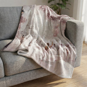 Blushed Parisian Dreams Blanket Blanket Clock Canvas