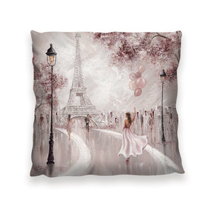 Blushed Parisian Dreams Cushion Cushion 12 x 12in Clock Canvas